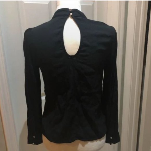 Black Blouse with low cut out - Picture 2 of 2